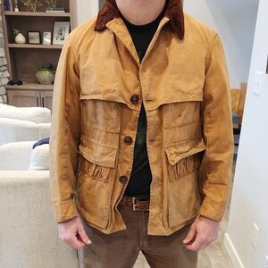 Men's Tan Jacket with Brown Collar